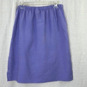EILEEN FISHER  Women’s Lavender Linen Skirt Elastic waist  Sz L